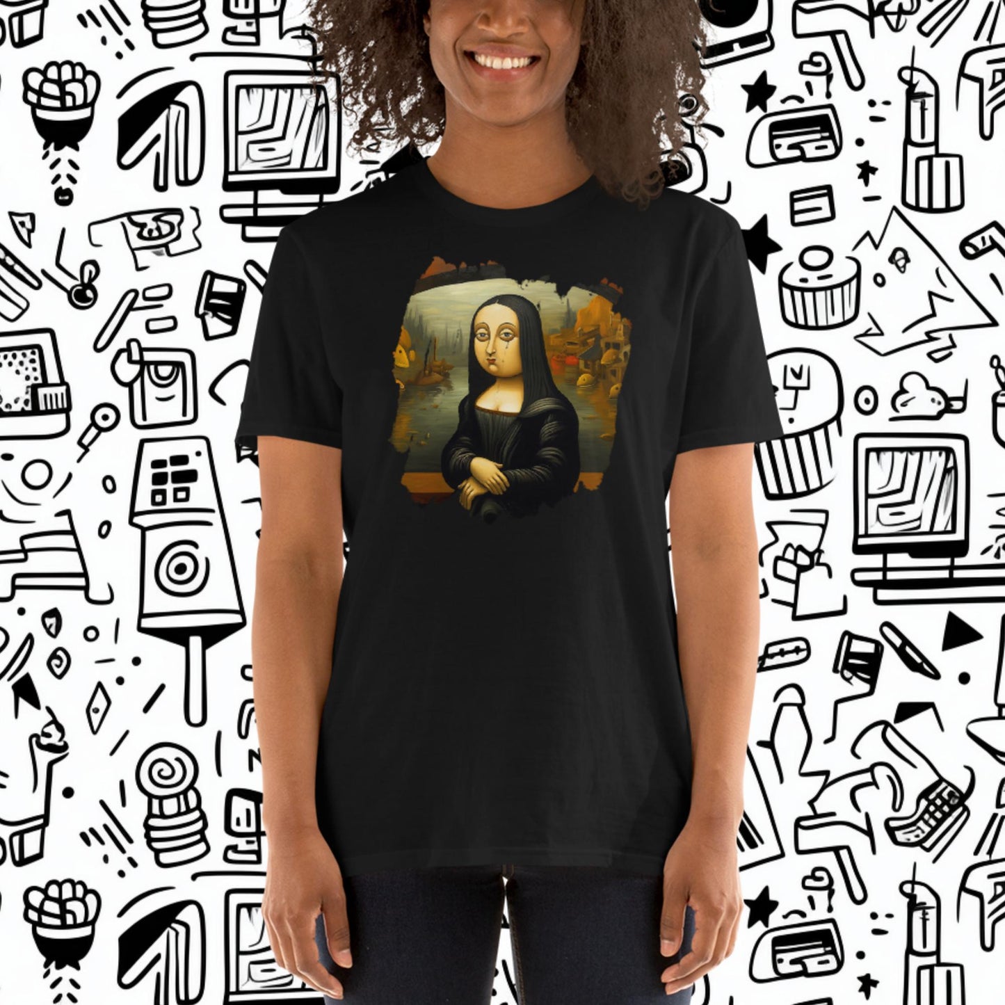 Mona Lisa 2 - Maglietta Divertente - Unisex