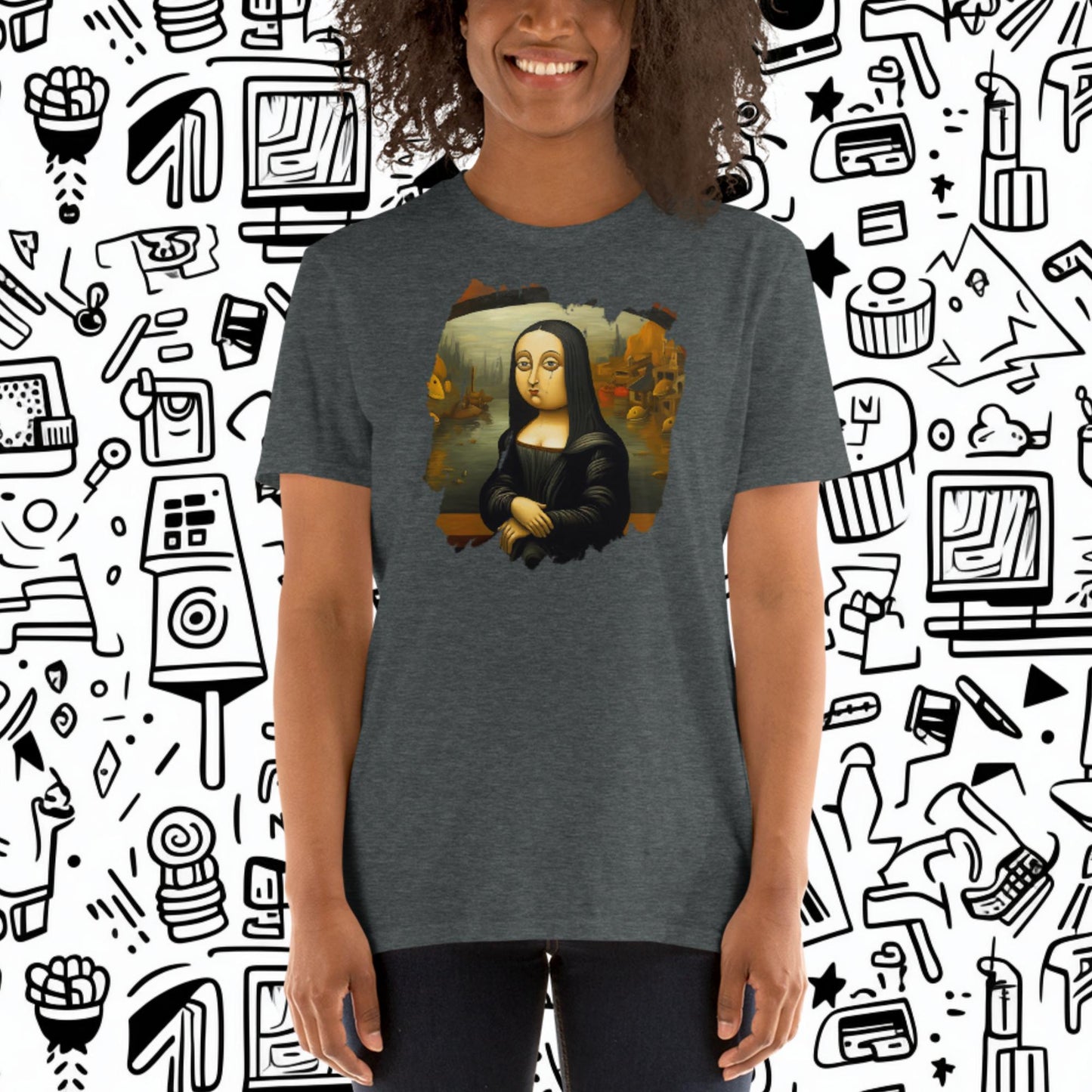 Mona Lisa 2 - Maglietta Divertente - Unisex