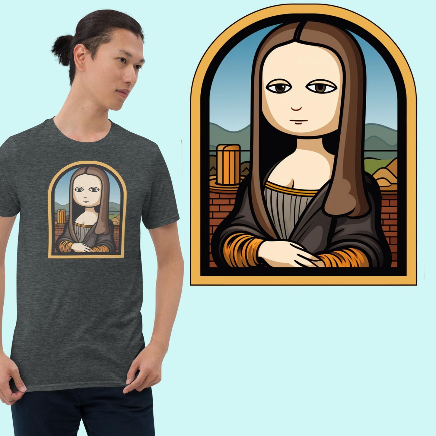 Mona Lisa 3 - Maglietta Divertente - Unisex