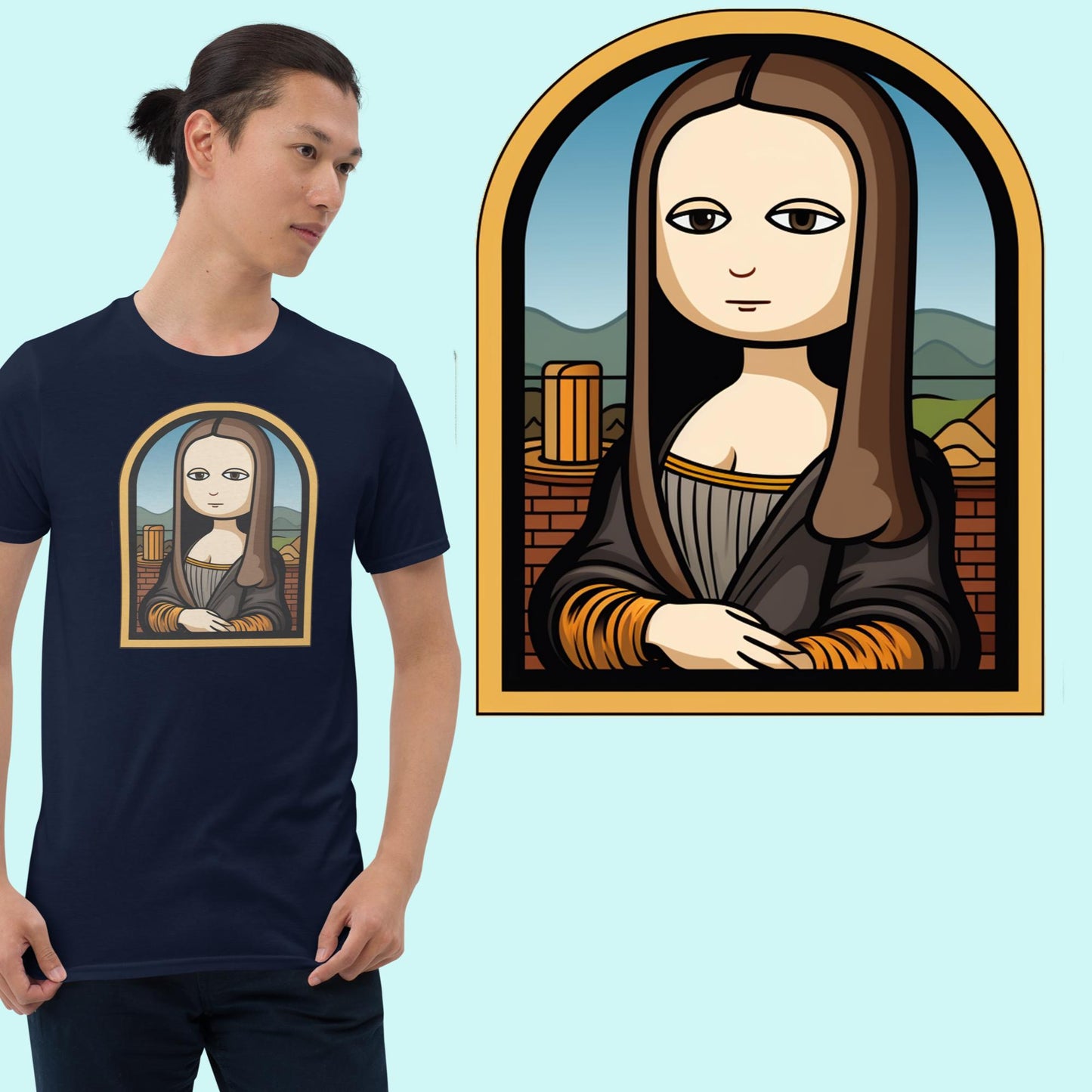 Mona Lisa 3 - Maglietta Divertente - Unisex