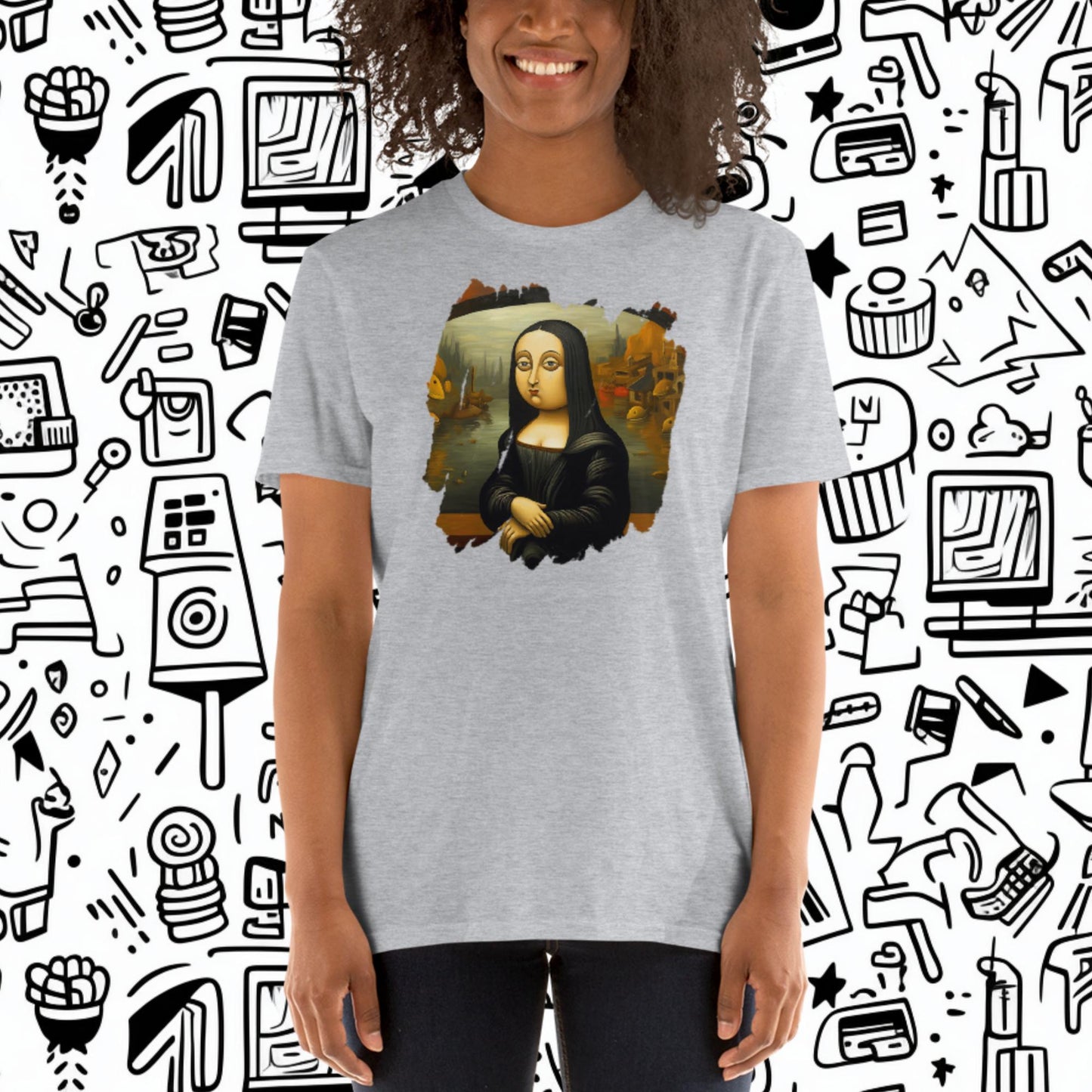 Mona Lisa 2 - Maglietta Divertente - Unisex