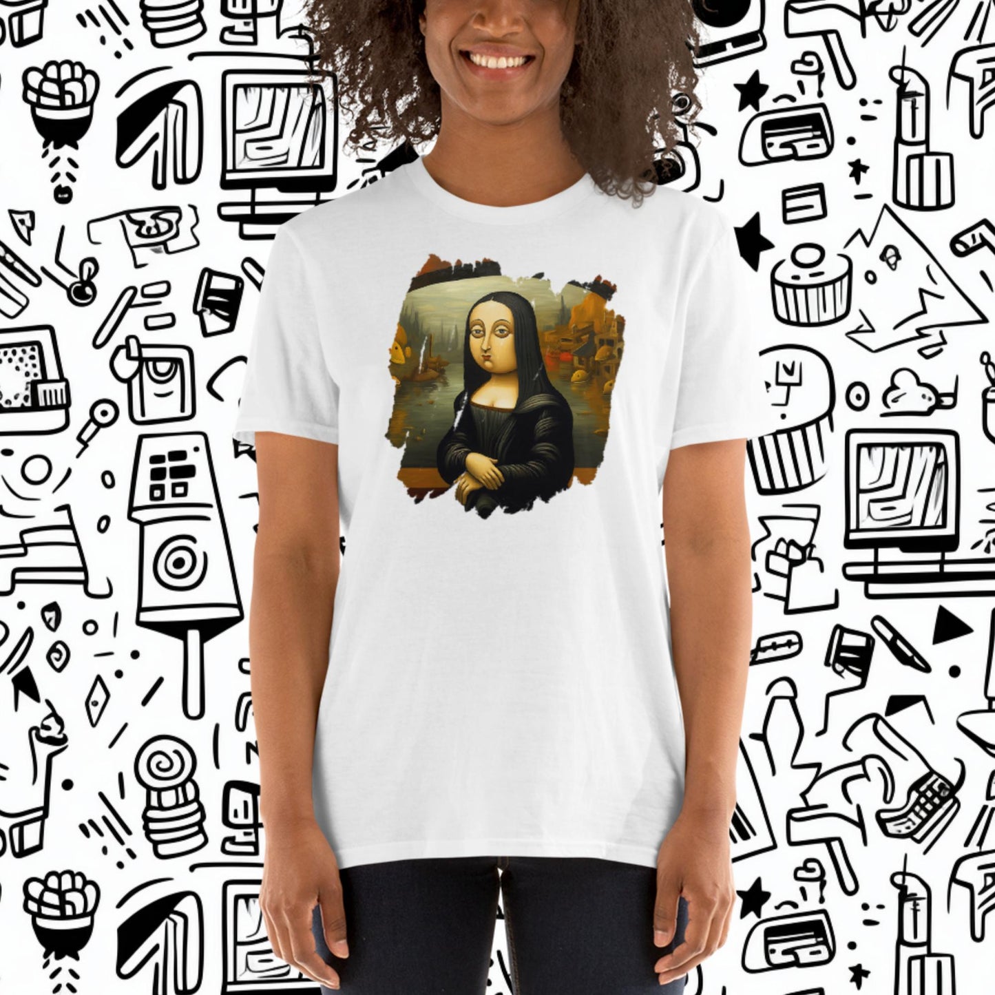 Mona Lisa 2 - Maglietta Divertente - Unisex