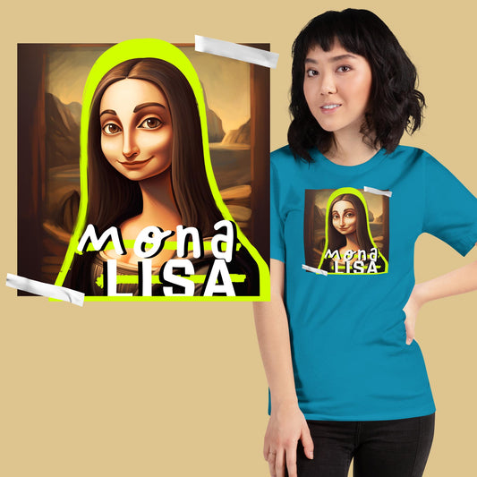 Mona Lisa Pop.Colors - Maglietta Divertente - Unisex